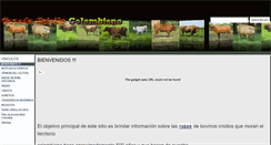 Desktop Screenshot of ganadocriollo-colombiano.com